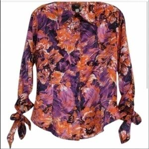 Just Cavalli Orange & Purple Long Sleeve blouse